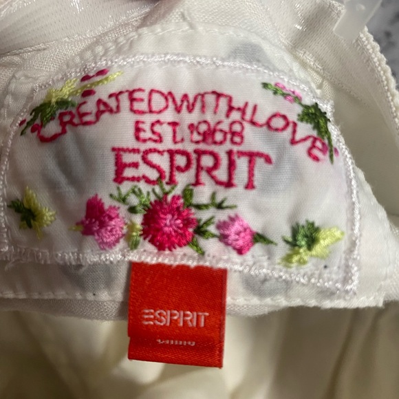 Esprit White Linen Halter Dress Size 10 - Picture 4 of 10